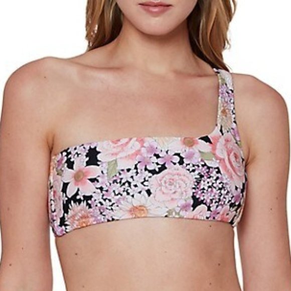 Sanctuary Petal Pusher One-Shoulder Bikini Top Multicolor XS - Picture 1 of 10